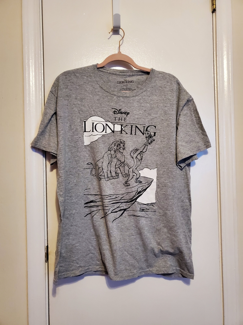 Disney The Lion King Graphic Tee - Gray and Black Print